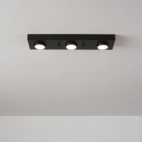 3 Light Matte Black LED Integrated Track Lighting (Black, Bleecker)