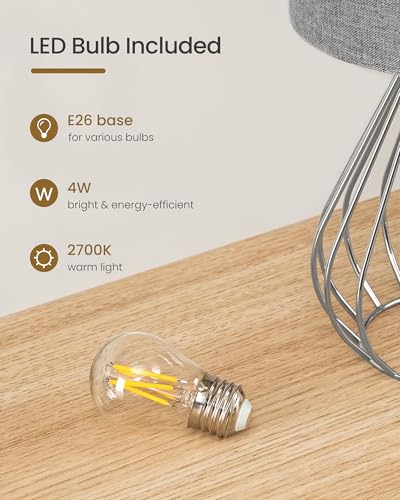 Small Table Lamp (Gray + Silver)