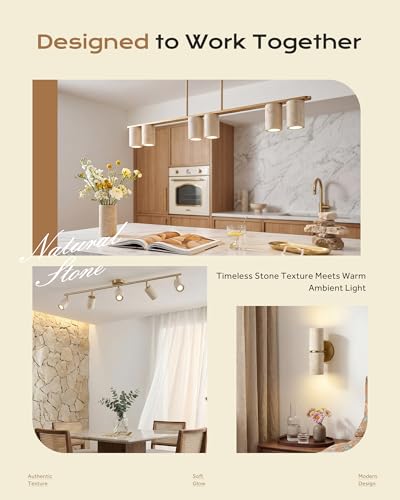 Natural Stone Track Lighting Kit (44.5", 6-Light)