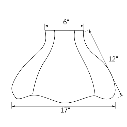 30306A Transitional Scallop Bell Shape Spider Construction Lamp Shade in Off White (Off White & 17" Wide)