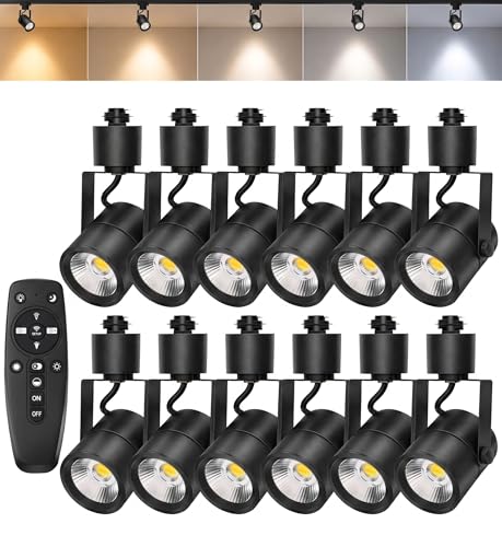 12 Pack LED Track Lighting Heads with Remote