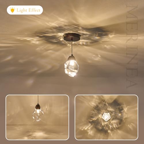 Mini Black Crystal Pendant Light (Diamond Black)