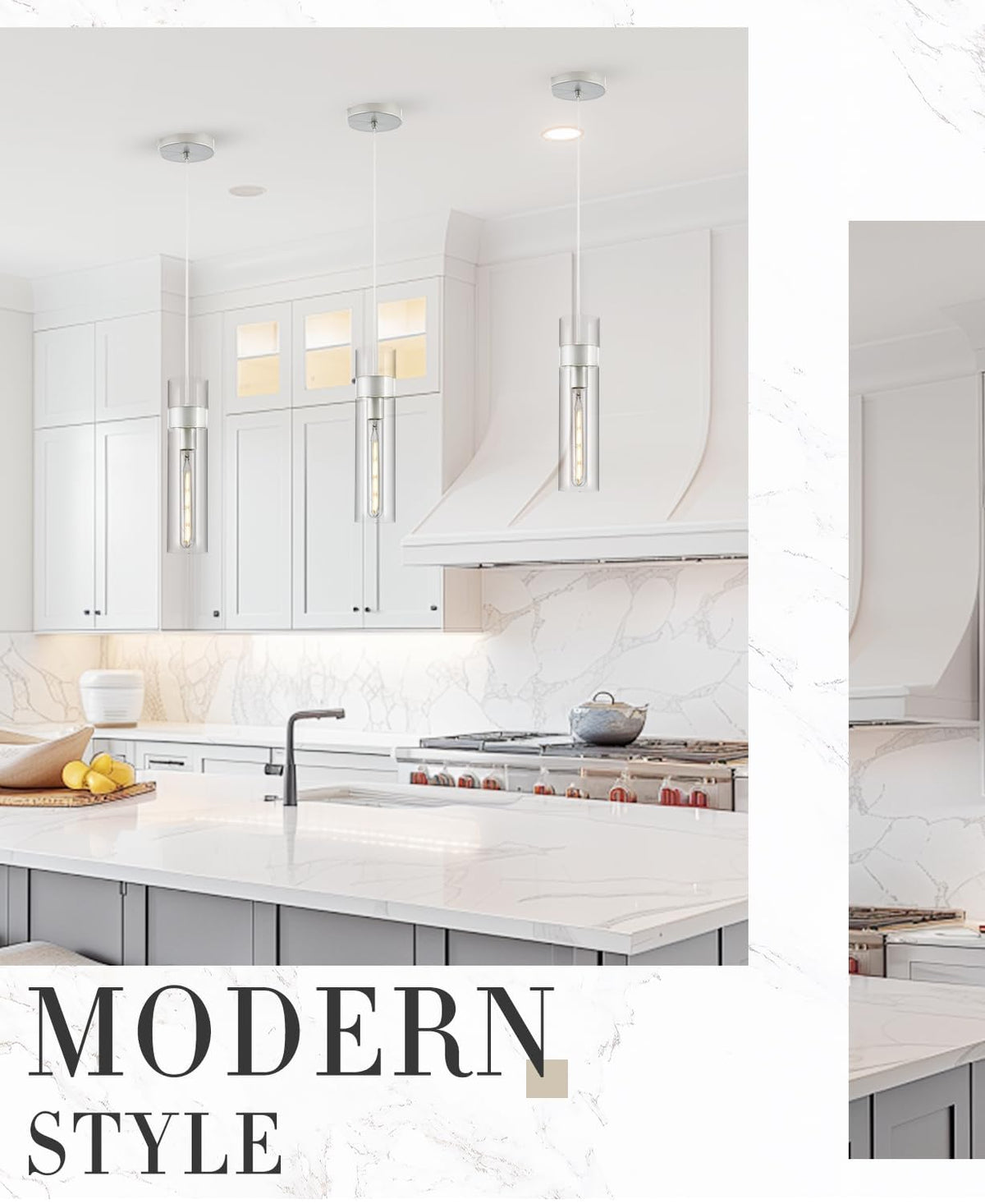 2 Pack Pendant Lights Kitchen Island (Nickel / 2 Pack)