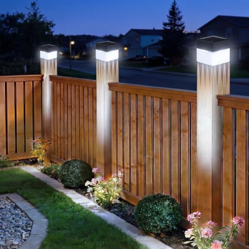 8 Pack Solar Post Cap Lights (White)