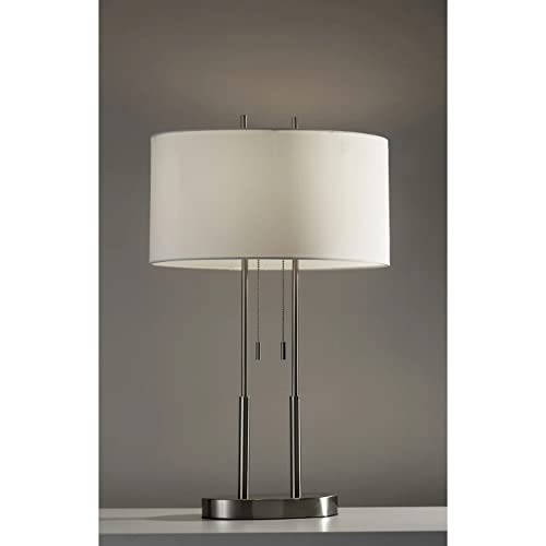4015 22 Duet 27" Table Lamp (Satin Steel / Table Lamp)