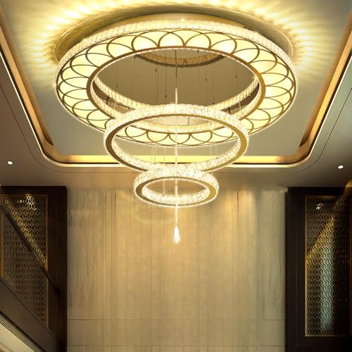 40" Modern Crystal Chandelier (Gold / W:40inches)