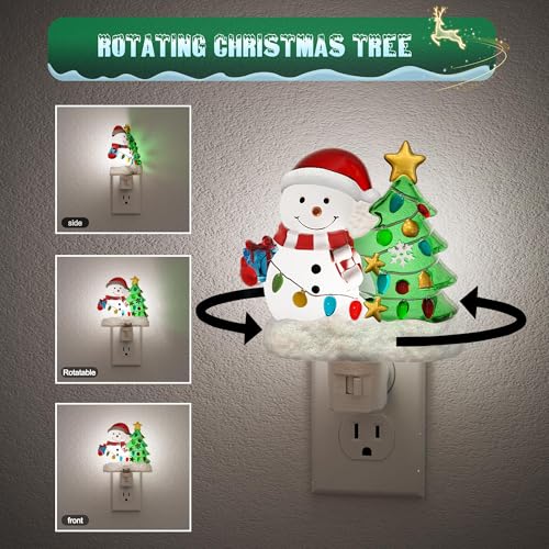 Christmas Tree & Snowman Night Light (Christmas tree and snowman-5000K / 2 Pack)