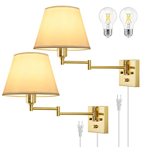 Wall Sconce Plug in (Gold / Medium)