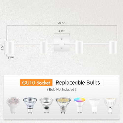 4 Light Track Lighting Kit (4 light-white)
