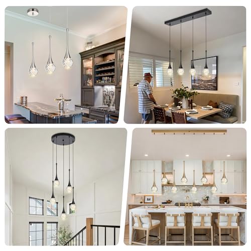 3 Light Brushed Nickel Crystal Chandelier (Brushed Nickel / Round Pendant 3-Light)