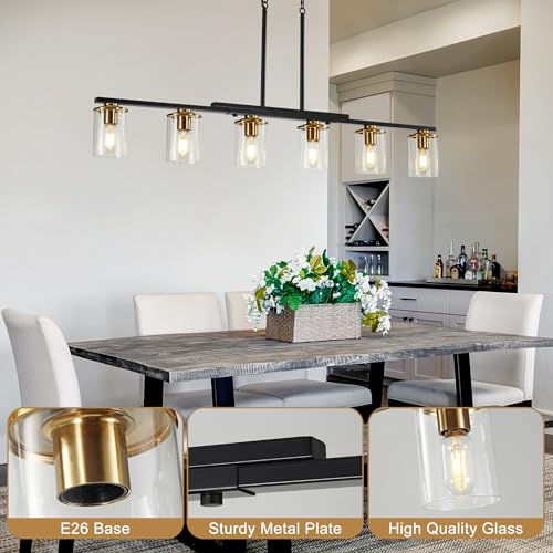 6 Light Dining Room Light Fixture (Brown / 6-Light)