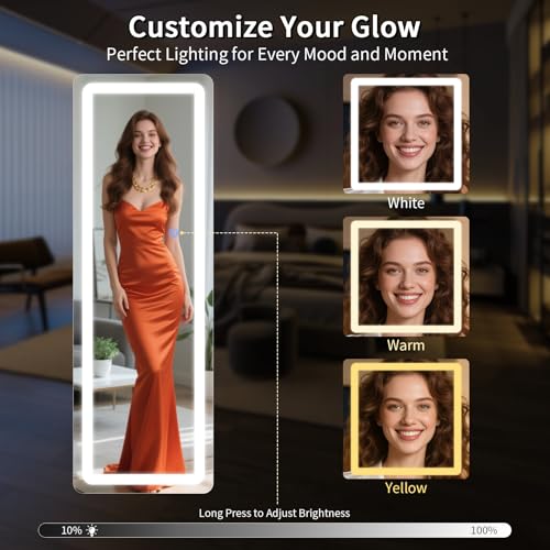 LED Full Length Mirror (Standing Mirror-rectangular / 56"L x 20"W)