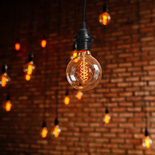 6 Pack Pendant Light Cord E26 E27 Socket with Switch (Black)