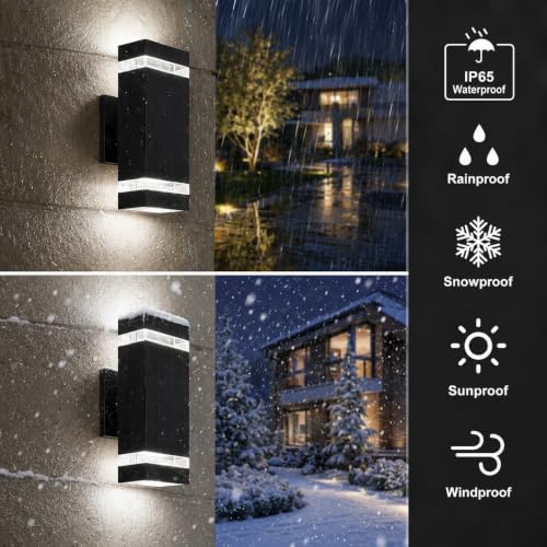 Exterior Lights for House (Square 3 PACK)