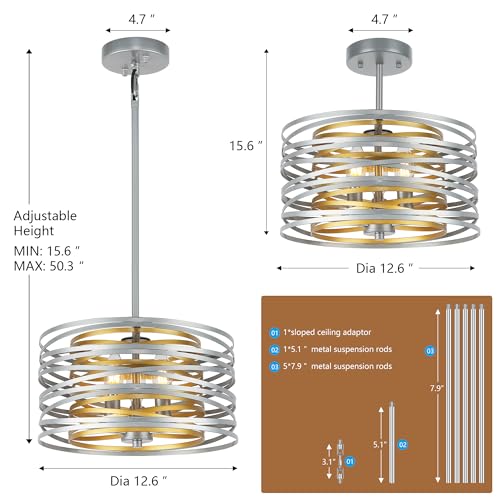 19.7'' Farmhouse Dining Room Light Fixture