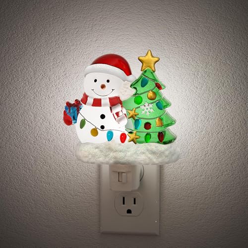 Christmas Tree & Snowman Night Light (Christmas tree and snowman-5000K / 1 Pack)