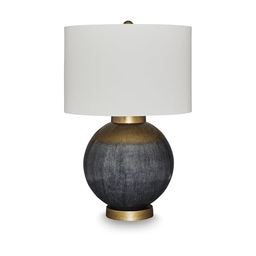 Table Lamp Retro Blue with Gold Base (Blue/Gold Finish / Table Lamp)