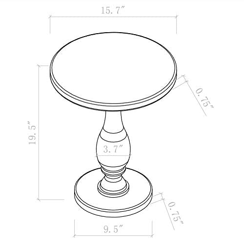 Clear Acrylic Round End Table (Medium)