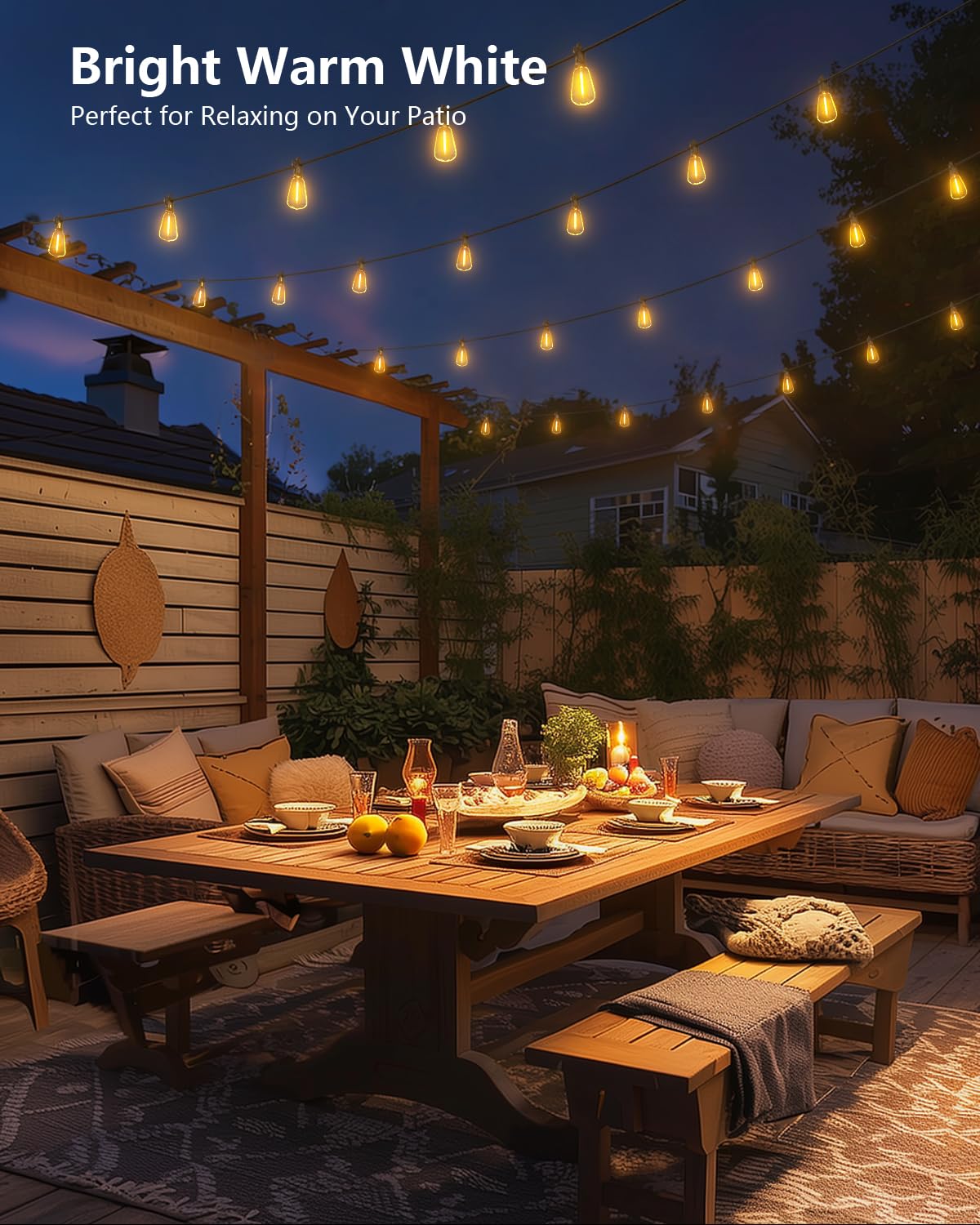 151FT Solar String Lights Outdoor (151FT(48+2 Sockets))