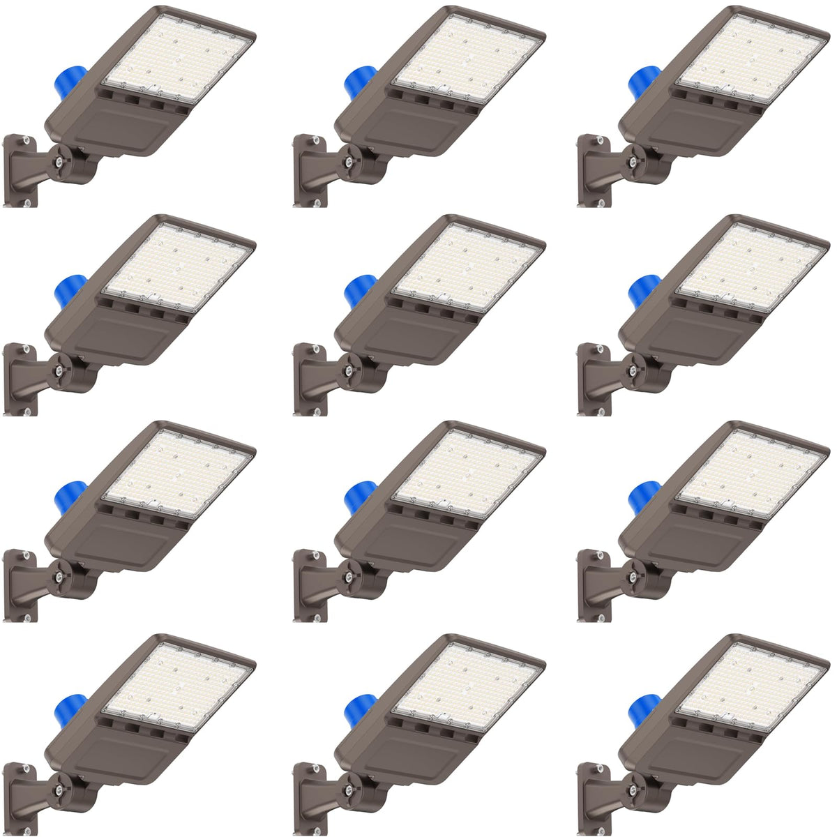200W 28 000LM LED Parking Lot Lights Adjustable Arm Mount with Photocell 120 (200-B-12PACK)
