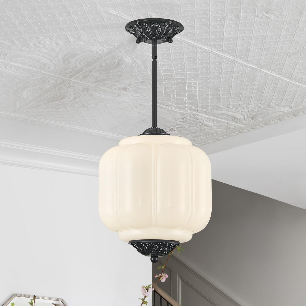 Schoolhouse Pendant Light Vintage Pendant Light Fixture Antique Black (Antique Black)