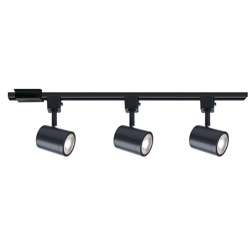 Charge 8010 LED 27W 3 Light Track Kit with Floating Canopy Feed and 4Ft Track with End Caps 5 (Black / 5-CCT Selectable LED)