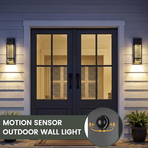 HWH 2 Pack Motion Sensor Outdoor Wall Lamps (Motion Sensor / 2-Pack)