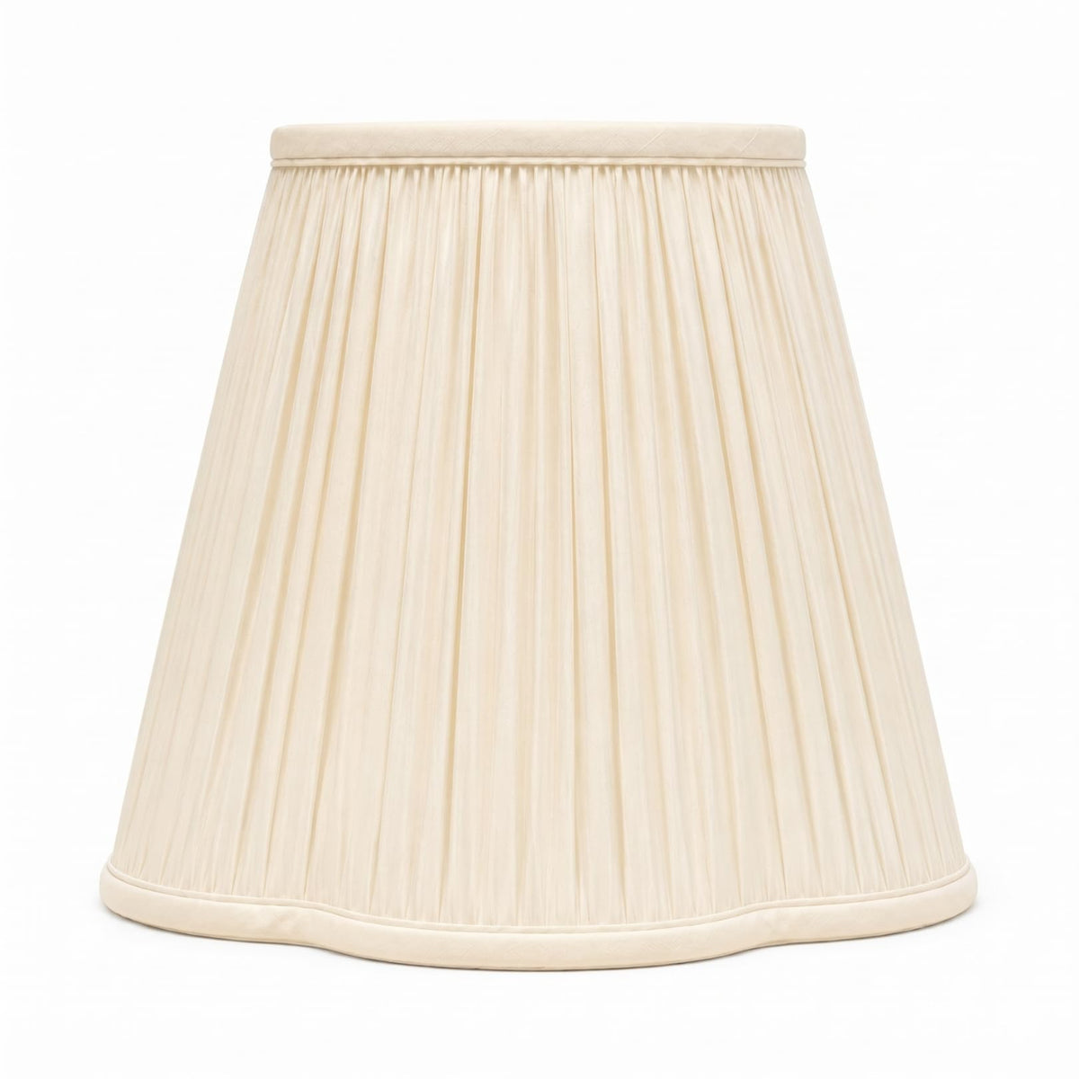 BS-754-14EG Bottom Scallop Gather Pleat Basic Lamp Shade, 7 x 14 x 11.5, Eggshell (Eggshell / 7 x 14 x 11.5)