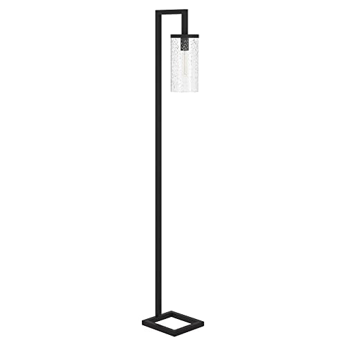 67" Modern 1 Light Floor Lamp (Black / 67" Floor Lamp - Seeded Shade)