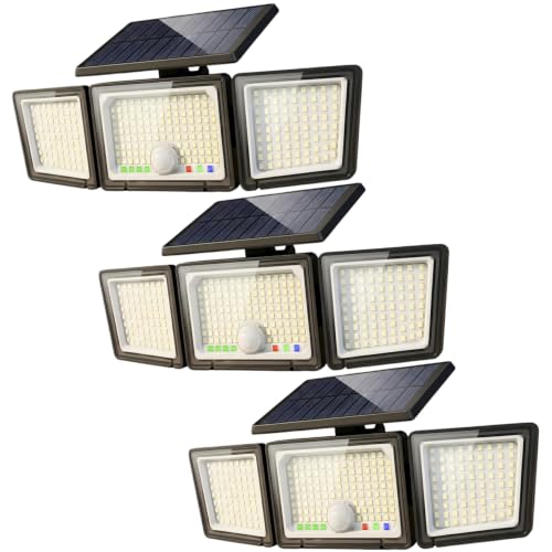 Solar Outdoor Lights Motion Sensor (Cool White / 3 Pack)