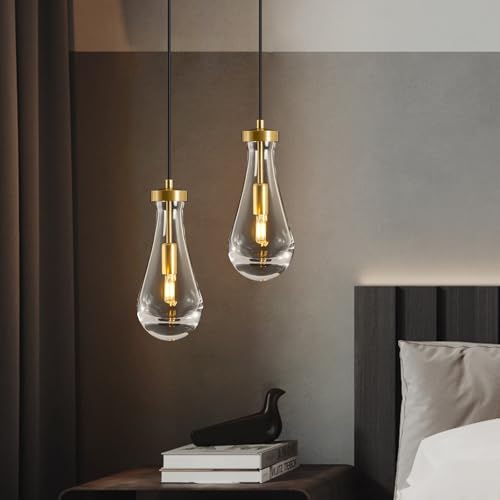 Set of 2 Raindrop Pendant Lights (Gold / Set of 2)