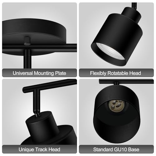 3 Light Led Track Lighting (3 light Black)