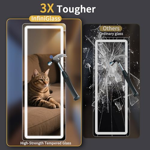 Standing Mirror Full Length with LED Lights (Rectangular / 68"L x 26"W)