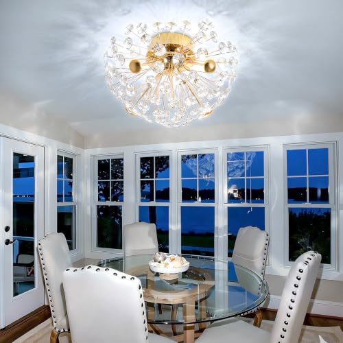 Modern Dandelion Firework Sputnik Chandelier Pendant Light for Living Room