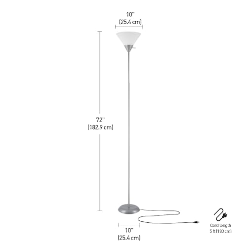 677150 Elliott 72" Floor Lamp (Silver, Elliott / 1 Pack)