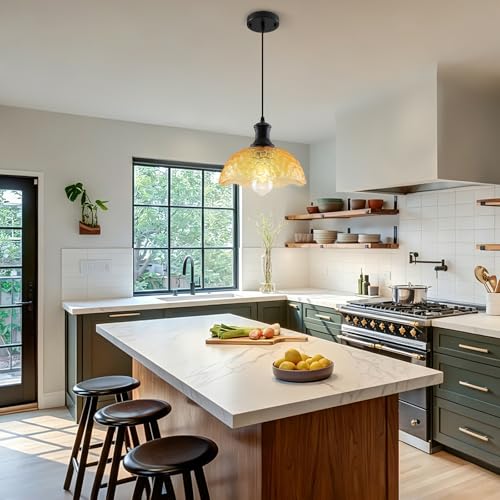 Amber Pendant Light Kitchen Island (Amber / 1 Pack)