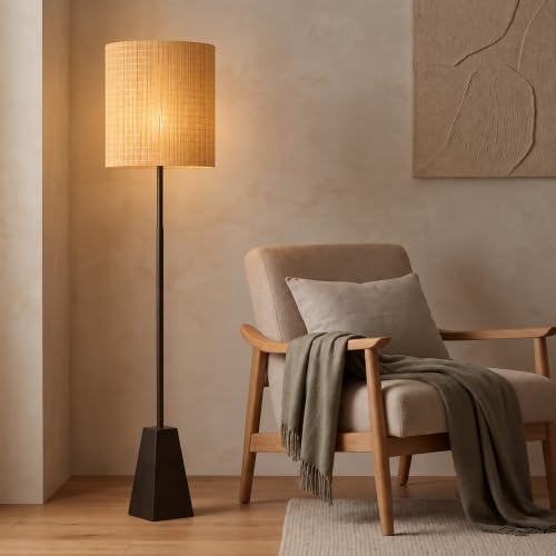 Bamboo Lamp Shades 2 Pack (Natural Bamboo - Large Tall Drum)