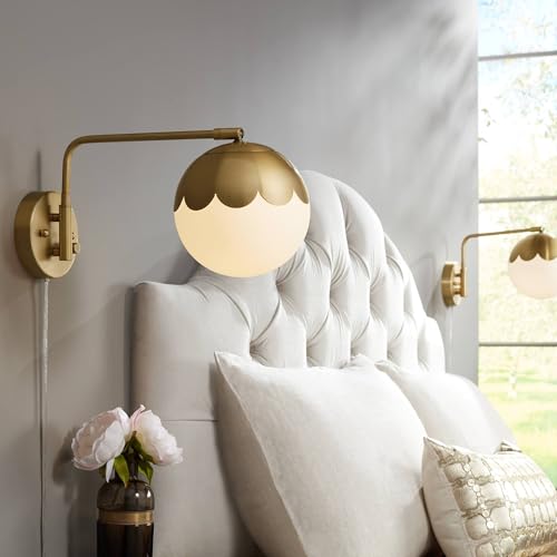 Camila Brass Glass Globe Plug (Brass - Set of Two)