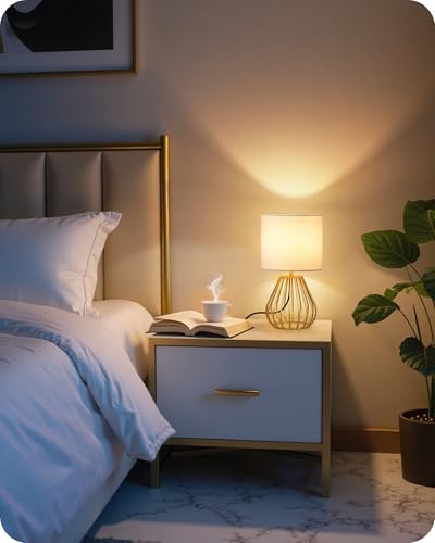 Gold Table Lamp (White + Gold)