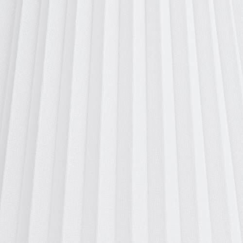 Edie Large White Linen Knife Pleat Lamp Shade 10x17x14.75 (White)