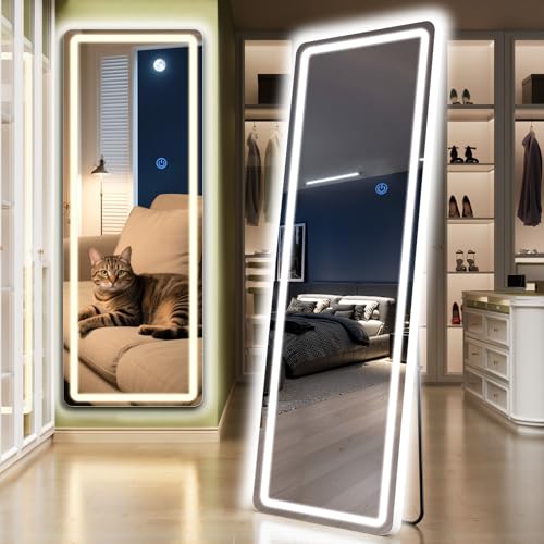Standing Mirror Full Length with LED Lights (Rectangular / 65"L x 24"W)