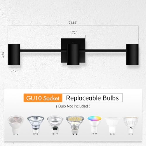 Track Lighting Fixtures Ceiling (3 light-black)