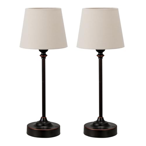 Cordless Table Lamp Rechargeable Bronze (Linen - Bronze)