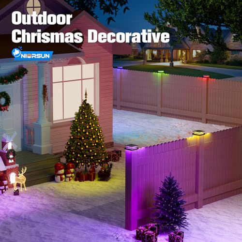 4x4 Post Solar Lights Color Changing (Black)