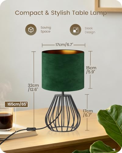 Black and Green Table Lamp (Forest Green + Black)