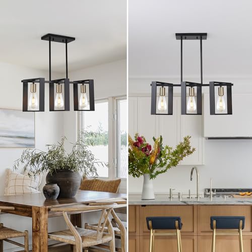 3 Lights Kitchen Island Lighting (Black / 3 Lights A)