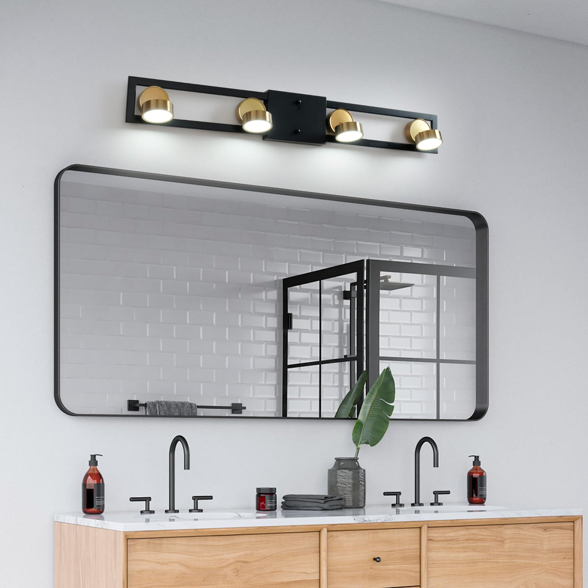 35 Inch LED Track Lighting (Black Brass)