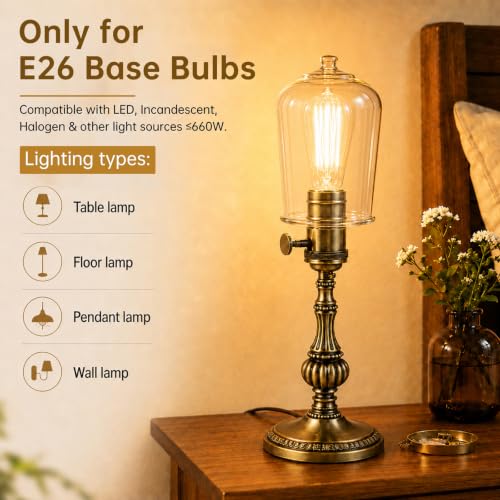 Antique Brass Lamp Socket (Bronze)