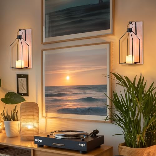 Candle Sconces Wall Decor (Washwhite)