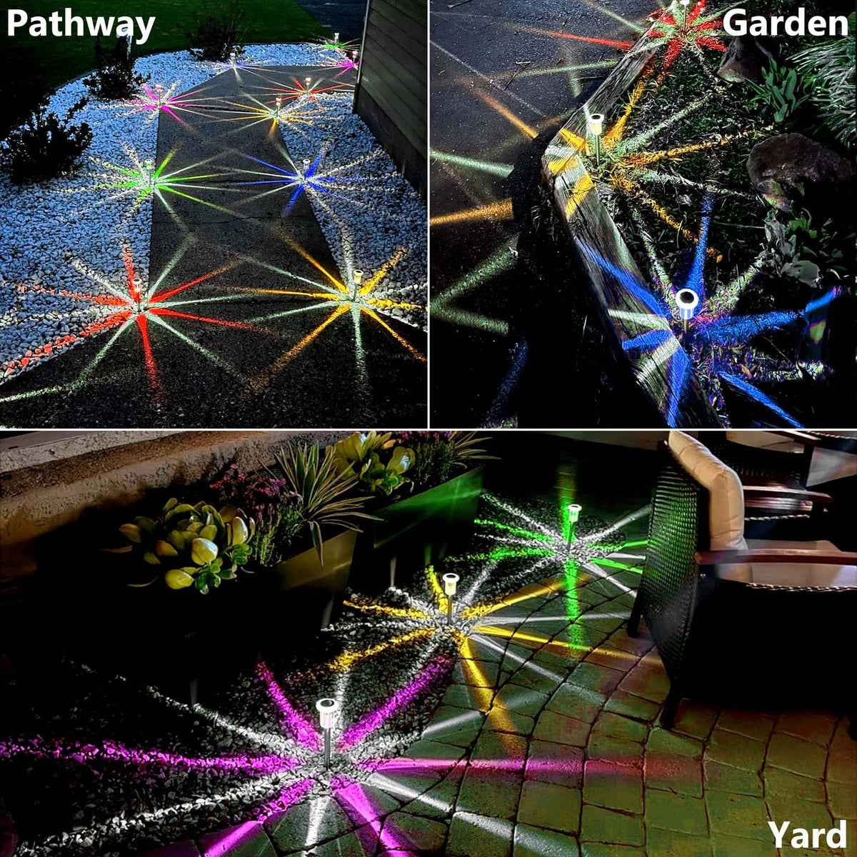 Solar Christmas Lights Outdoor Waterproof 10 Pack Christmas Decor (Color 10Pack)